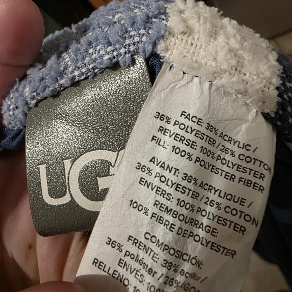 Ugg Blue White Striped Ursa Comforter Queen Blanket Bedding With 1 Matching Sham